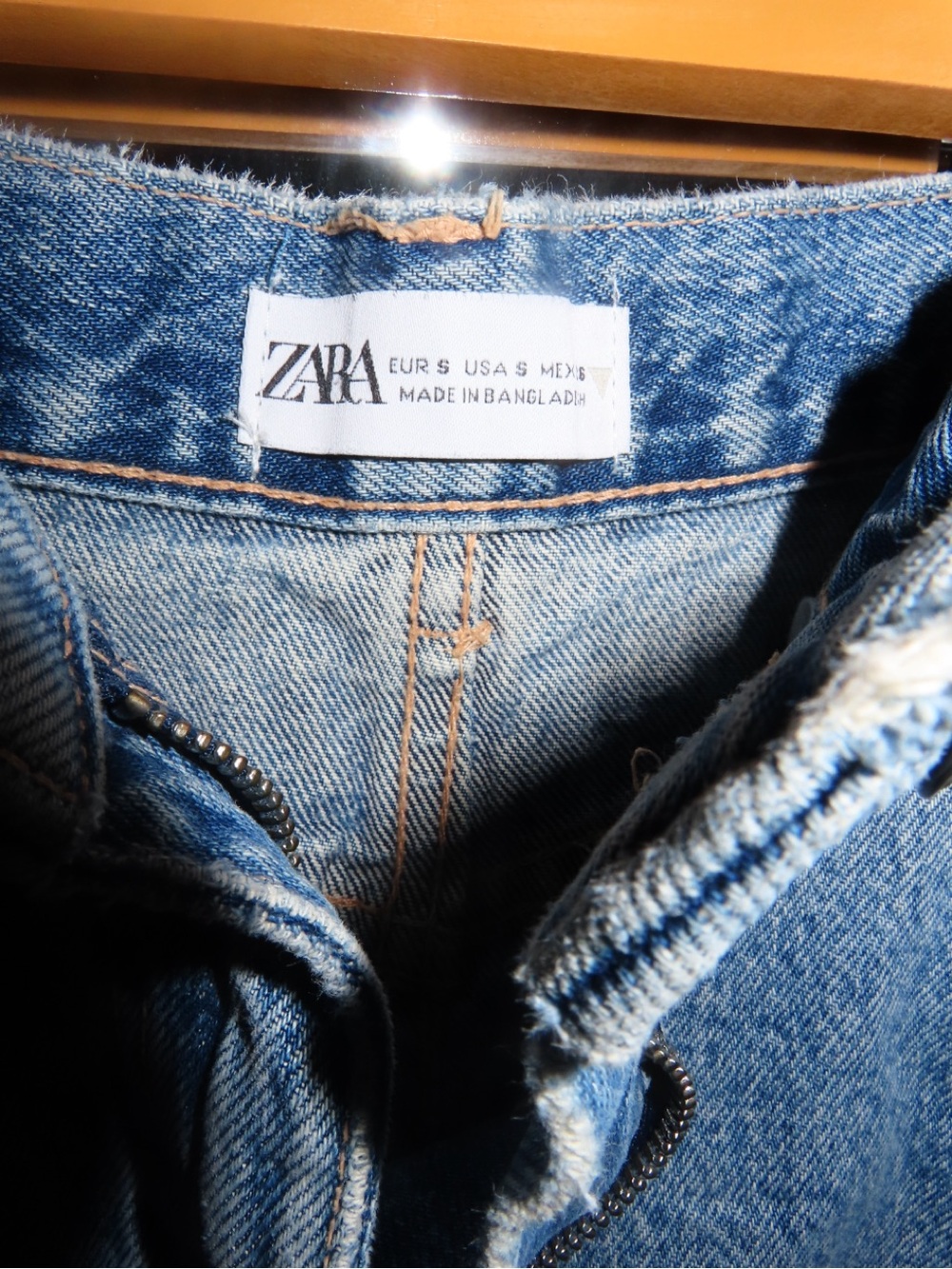 Zara Low Rise Denim Maxi Skirt | S - Picture 3 of 4
